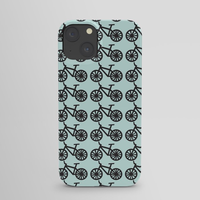 Bicycle Lover Cyclist Blue Print Pattern iPhone Case