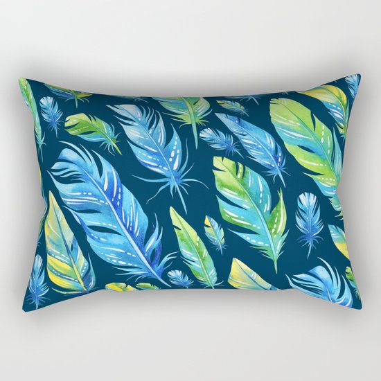 Feathers Pattern 04 Rectangular Pillow