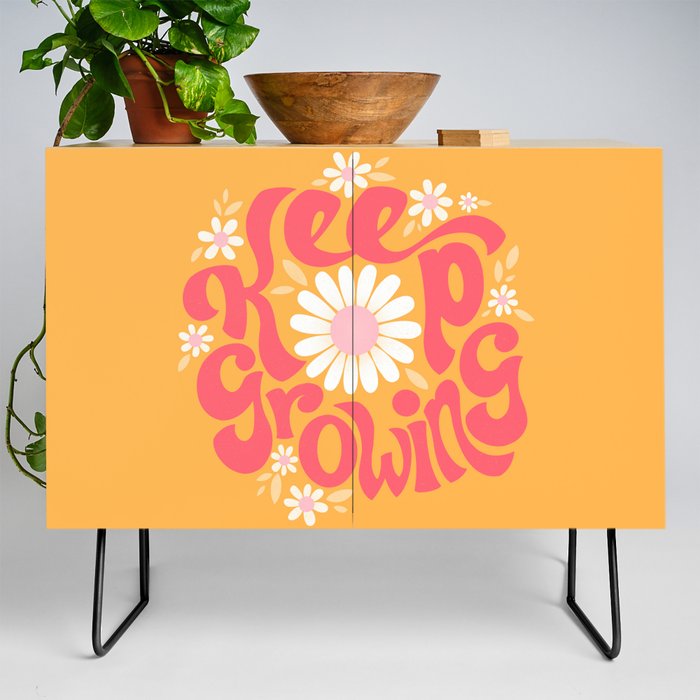 Keep Growing - Summer Pastel Gold Credenza