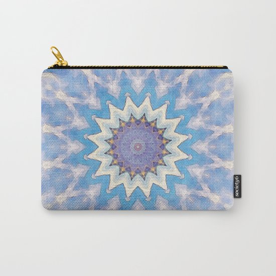 Textural Blue Star Carry-All Pouch