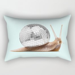 DISCO SNAIL Rectangular Pillow | Graphicdesign, Animal, Party, Love, Weekend, Mashup, Minimal, Fun, Sweet, Pastel 