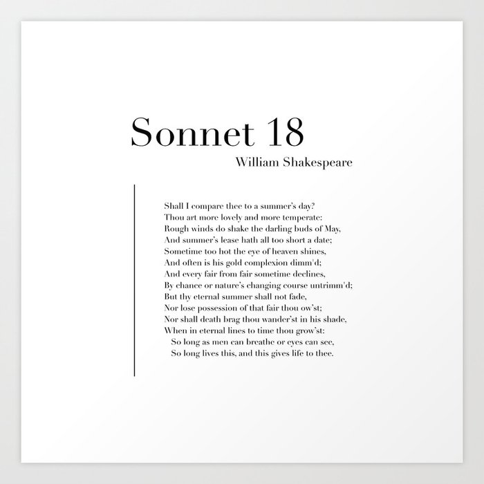 shakespeare sonnet 18 literary devices