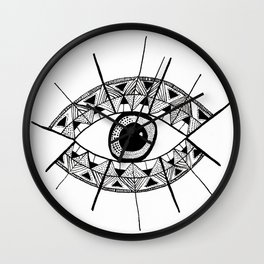 Eyes Wide Open Wall Clock