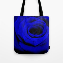 Expansion Blue rose flower Tote Bag