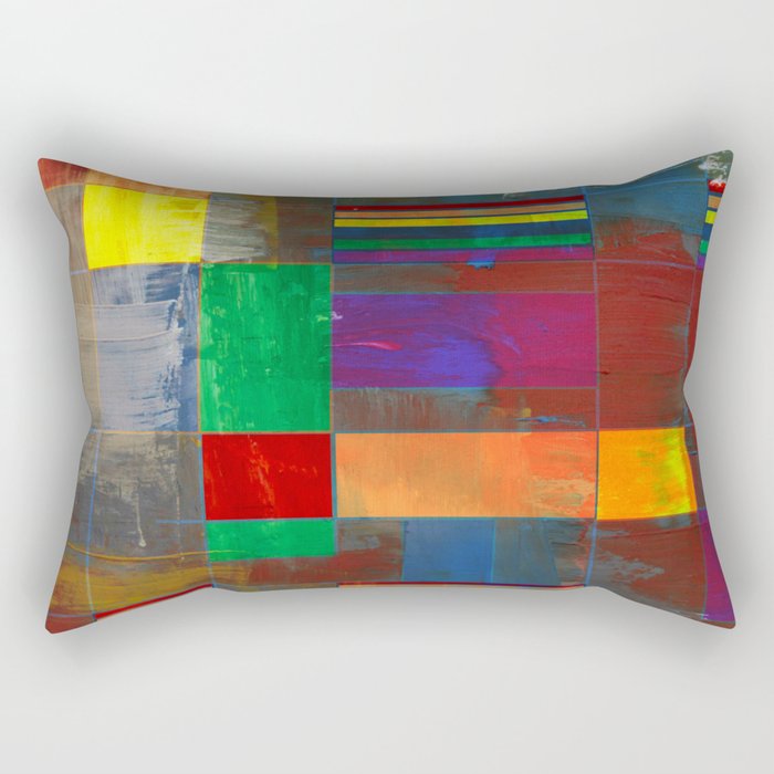 Mid-Century Modern Art - Rainbow Pride 2.0 Rectangular Pillow