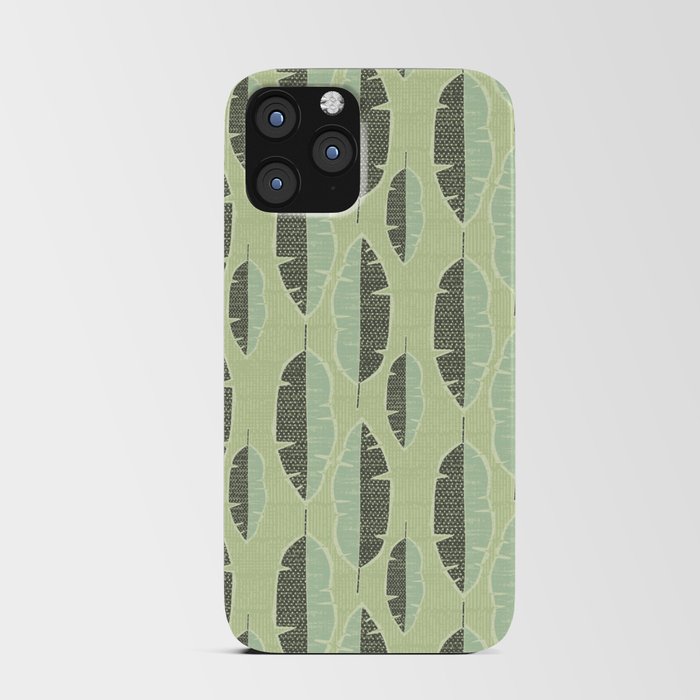 Tropical Banana Leaves Pattern iPhone Card Case