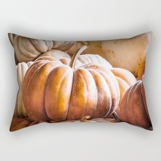 Autumn Pumpkins Rectangular Pillow