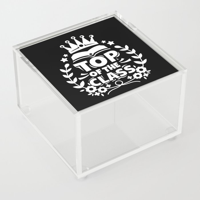 Top Of The Class Crown Winner Student School Acrylic Box