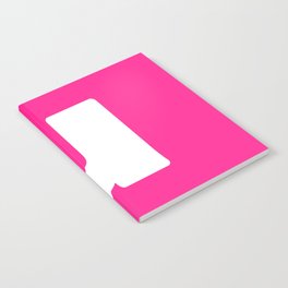 u (White & Dark Pink Letter) Notebook
