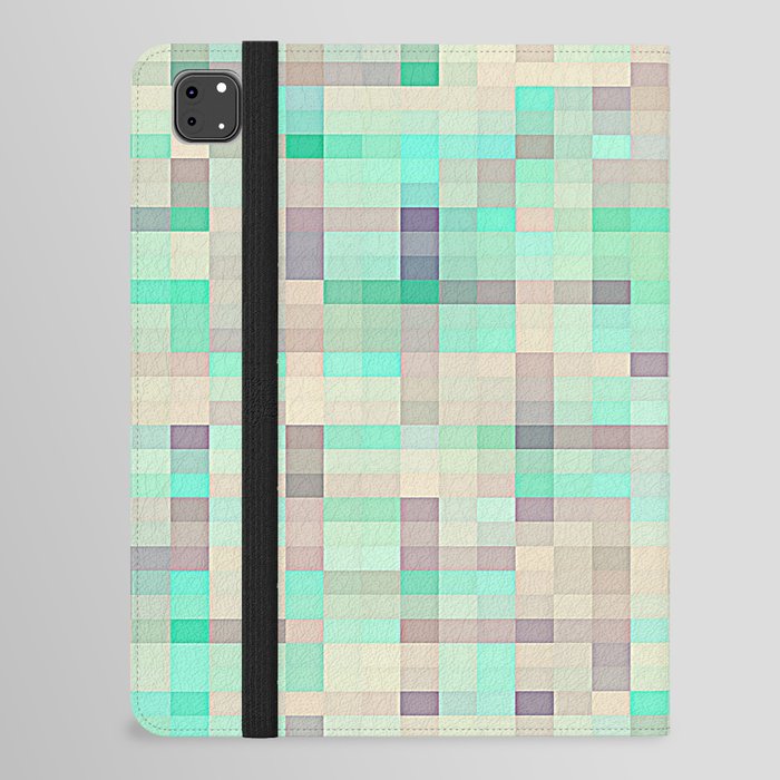 Pastel Pixels  Aqua & Lavender iPad Folio Case