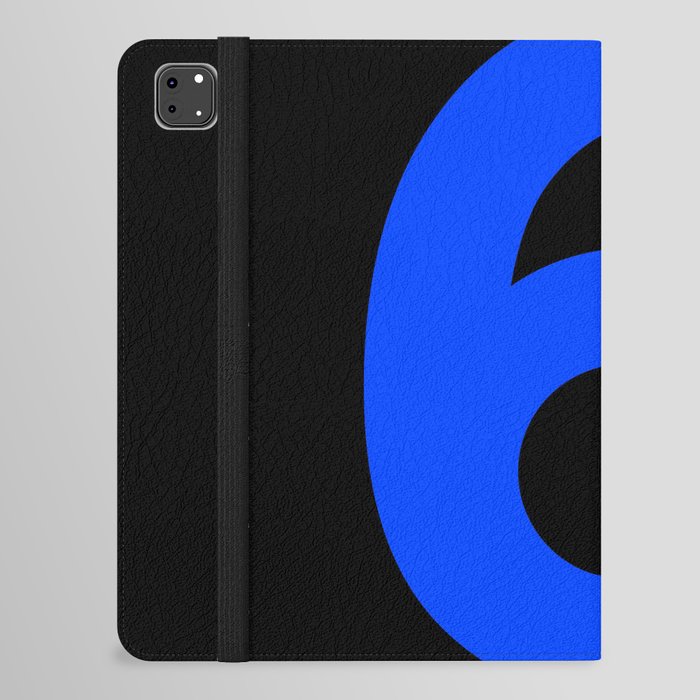 Number 6 (Blue & Black) iPad Folio Case