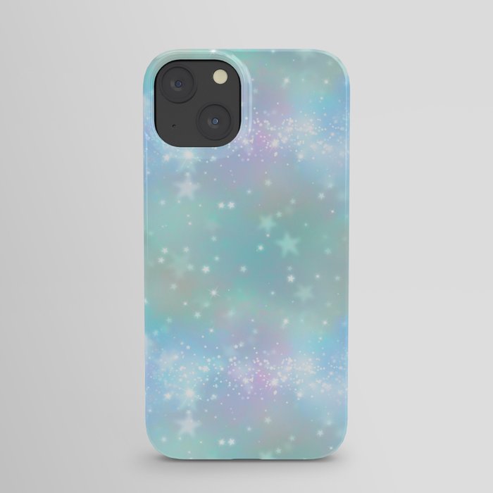 Iridescent Sparkly Stars Pattern iPhone Case