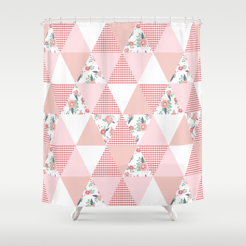 Quilt Quilter Cheater Quilt Pattern Florals Pink And White Minimal