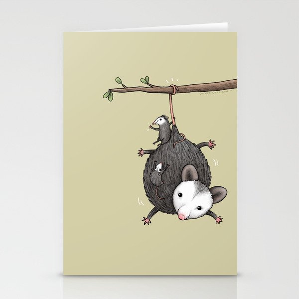 Opossum Family Stationery Cards