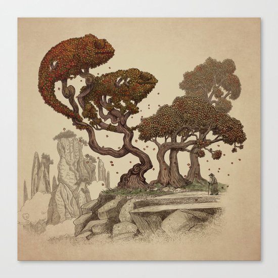 Autumn Chameleons Canvas Print