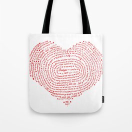 I Love You (Languages of Love Heart) Tote Bag