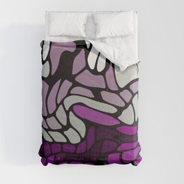 Asexual Pride Abstract Curved Divided Shapes Comforter