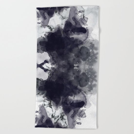 Smoke and marble abstract Beach Towel