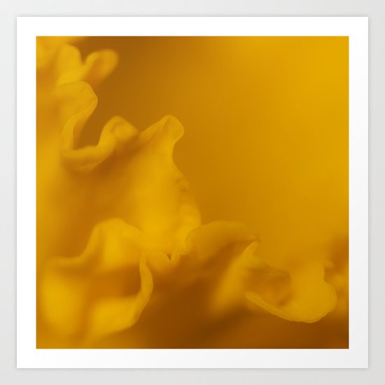 Frilly yellow Art Print