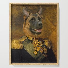 German Shepherd General Portrait Painting | Dog Lovers! Serving Tray
