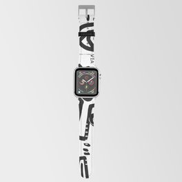 Creatures Graffiti Black and White on French Train Ticket Apple Watch Band