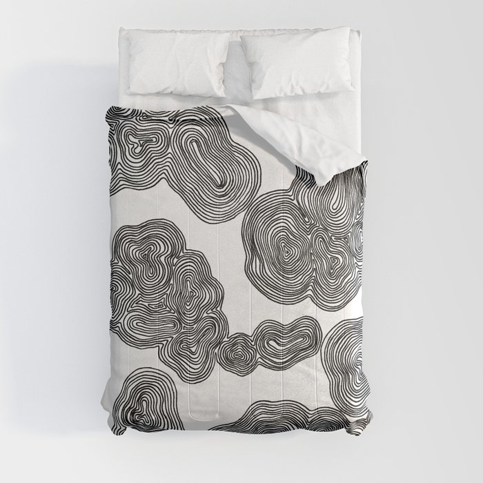 Swirling Fingerprint Pattern Design Comforter
