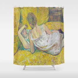 Henri de Toulouse-Lautrec - Abandonment (The pair) - L`abandon (Les deux amies) - 1895 Shower Curtain