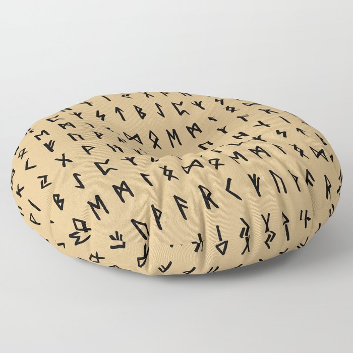 Nordic Runes // Calico Floor Pillow