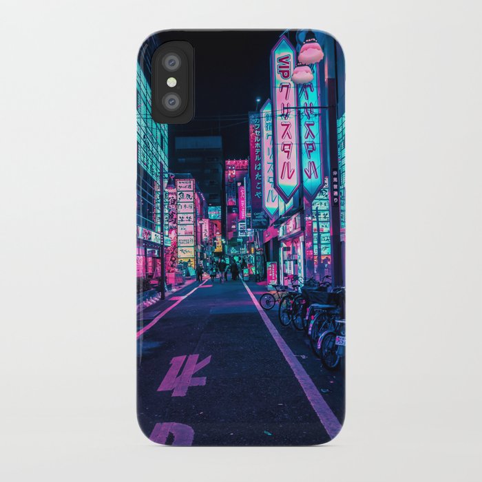 a neon wonderland called tokyo iphone case