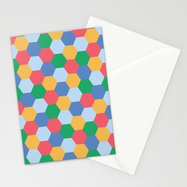 Colorful Hexagon polygon pattern. Digital Illustration background Stationery Card