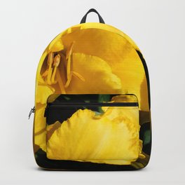 Pair of Bright Yellow Daylilies  Backpack