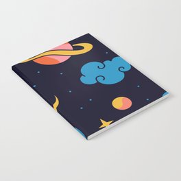 Retro 70s Psychedelic Pattern 01 Notebook