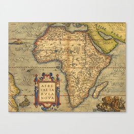 Old map of Africa Canvas Print