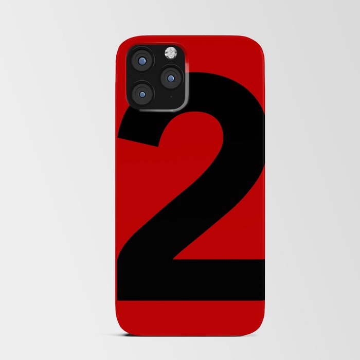 Number 2 (Black & Red) iPhone Card Case