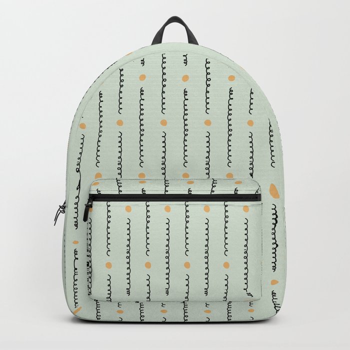 Modern Graphic Doodle Stripe Backpack