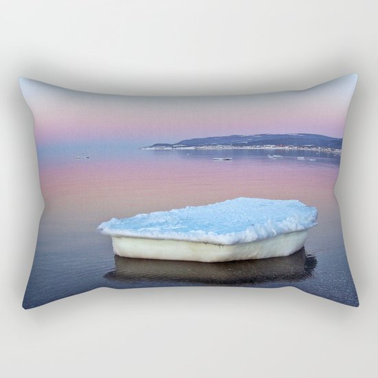 Ice Raft on the Sea Rectangular Pillow