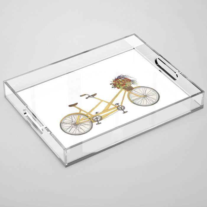 Spring Bicycle Built for Two Acrylic Tray