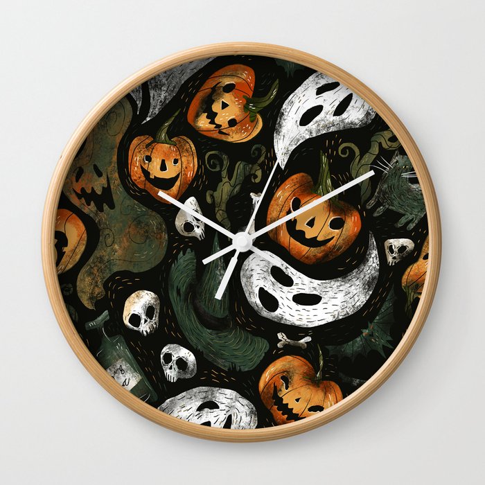 Vintage Halloween Wall Clock
