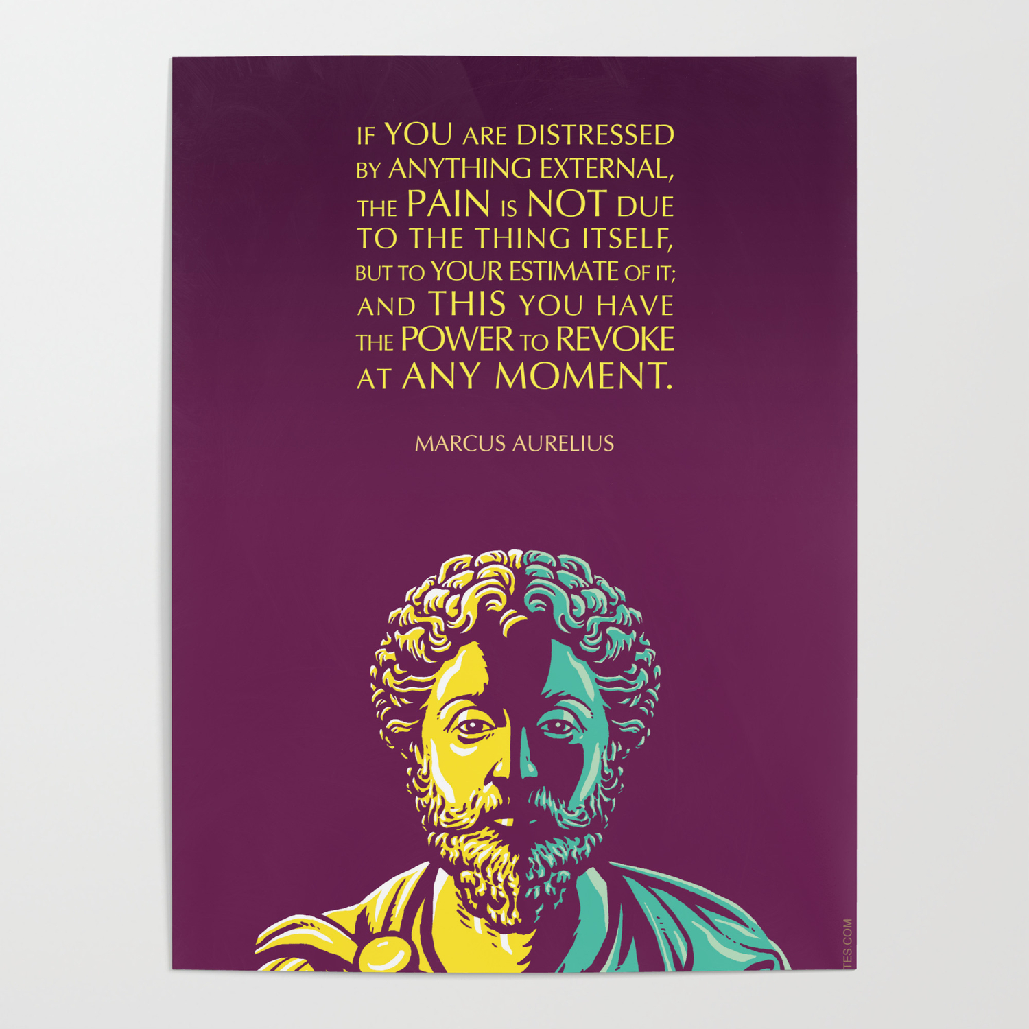 Marcus Aurelius Stoic Quotes Marcus Aurelius Inspirational Stoic Quote: The Power To Revoke Poster By  Elvin Dantes | Society6