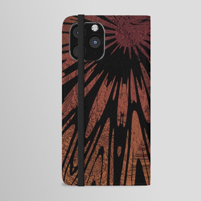 Native Tapestry in Burnt Umber iPhone Wallet Case