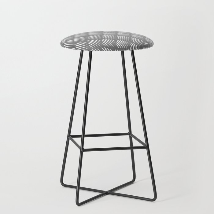 Grey and White Abstract Pattern Bar Stool