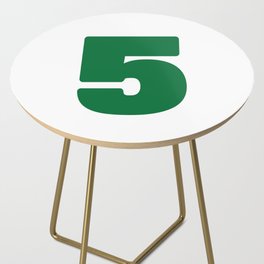 5 (Olive & White Number) Side Table