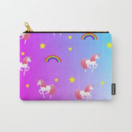 rainbows and unicorns pattern Carry-All Pouch