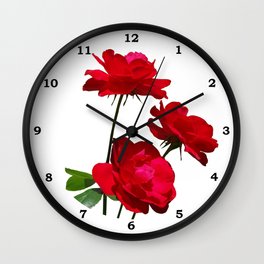 Roses are red, really red! Wall Clock