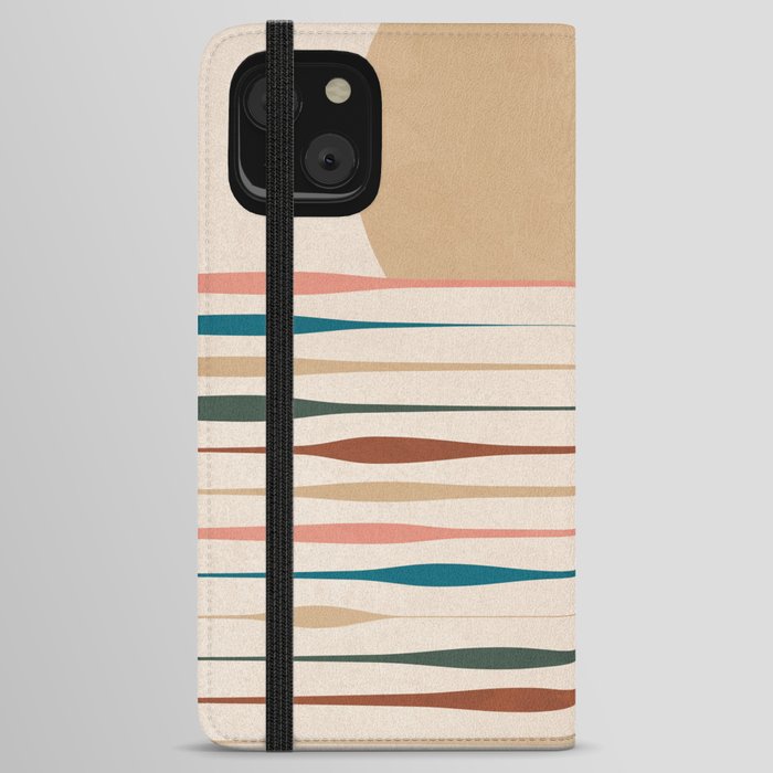 Sunset Modern - Colorful Lines 3 iPhone Wallet Case