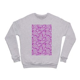 Paisley (White & Purple Pattern) Crewneck Sweatshirt