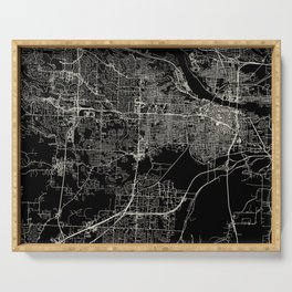 Little Rock, USA - city map Serving Tray