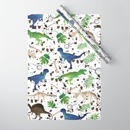 Watercolor Dinosaurs Wrapping Paper