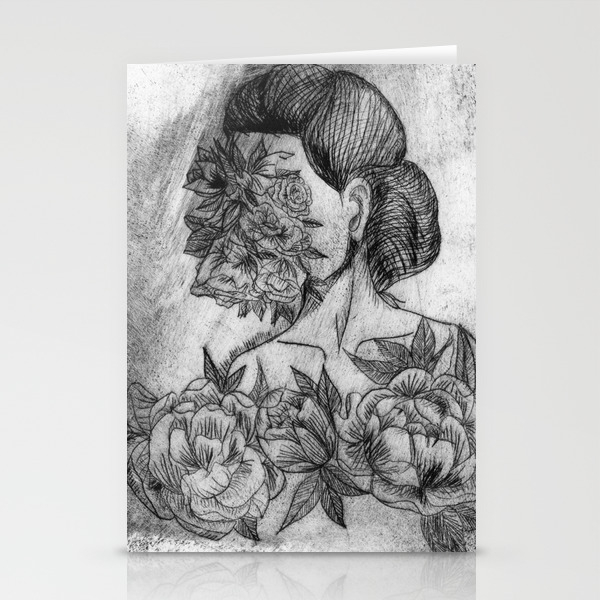 Covered by Flower (3/3) Stationery Cards by etantowibowo