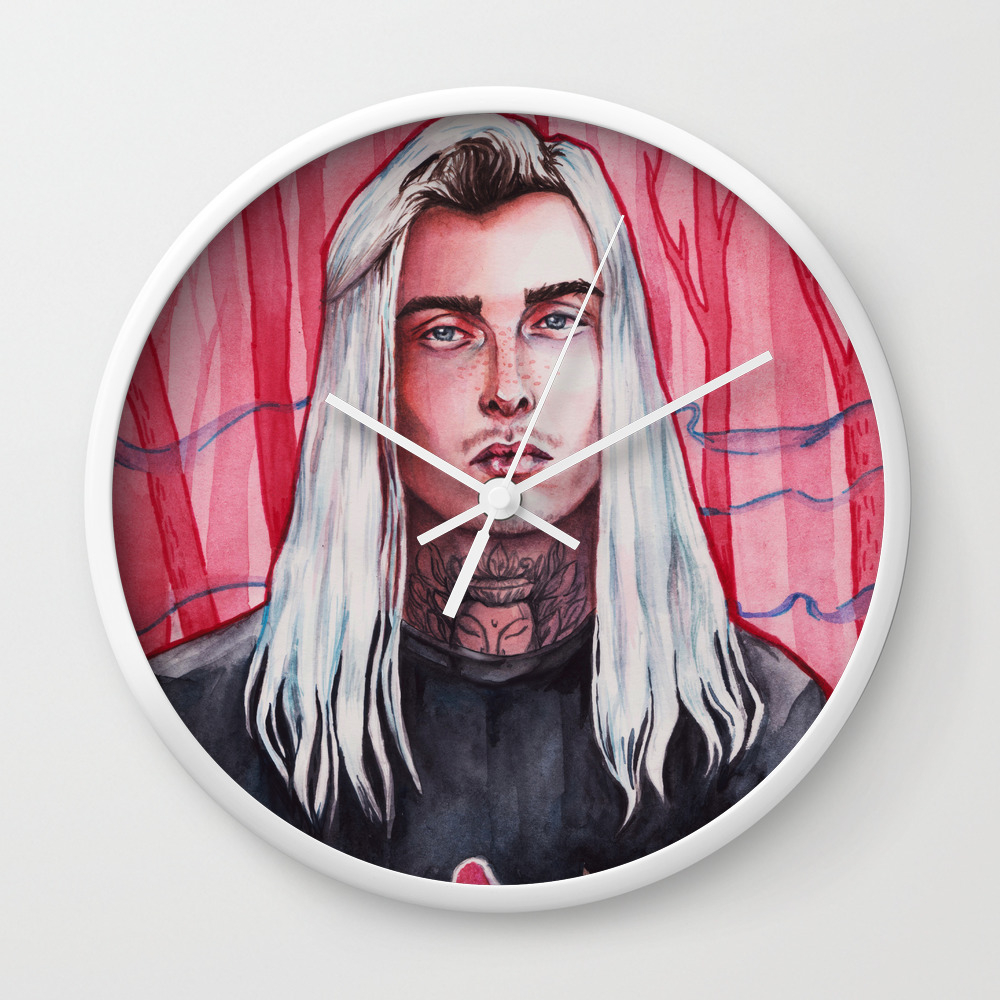 Ghostemane Wall Clock By Mary Wine Society6